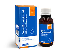 Aetos Paracetamol Suspension (Sugar Free) 